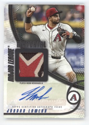 2025 Topps Major League Material Autograph Jordan Lawlar #MMAU-JL Relic 10/10