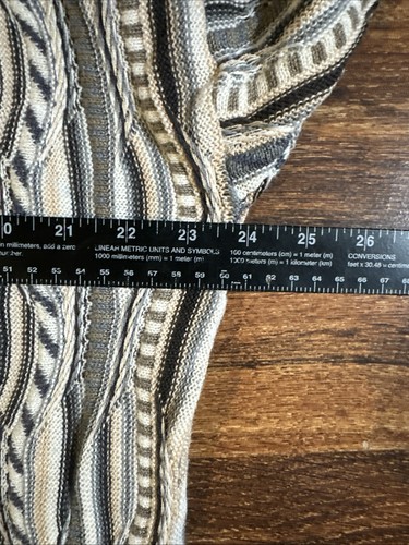 St. Croix Mens Pullover Sweater Multicolor Stripe Texture Biggie Cosby Vintage L - Picture 7 of 7
