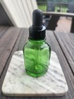 Vtg 1930s Owens-Illinois Emerald Green Bottle DES PAT 92148 /Rare Rubber Dropper — photo 4
