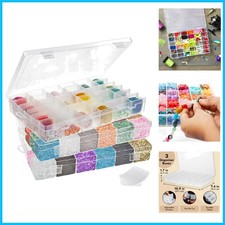 Modern Plastic Jewelry and Craft Storage Box - 36 Compartments, Stackable Design