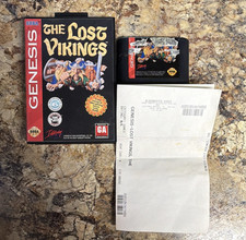 Interplay The Lost Vikings (Sega Genesis) Cart & Case NTSC-U/C GA