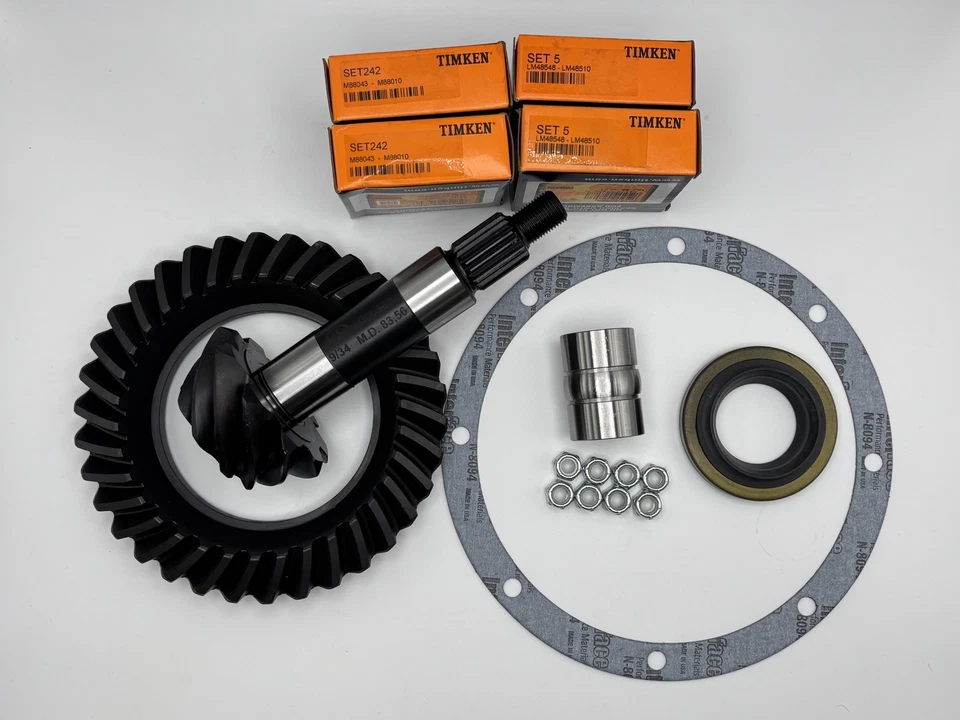 Ford English crown wheel and pinion 4.71 cwp also Timken bearing rebuild kit - Image 2 of 4