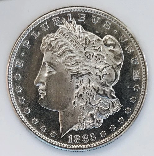 1885 S MORGAN DOLLAR! GEM BU+++! SEMI PROOF LIKE EXAMPLE! INCREDIBLE! NR #K2737