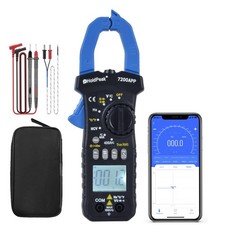 Clamp Meter for HVAC, AC/DC Current Tester Type-K Temp Probe & NCV Bluetooth APP