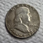 1954 Benjamin Franklin Half Dollar Coin