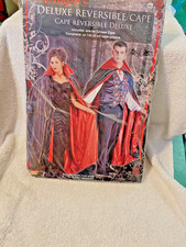 cape reversible black or red adult full length new in package