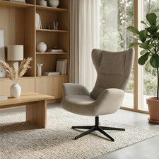 Relaxsessel drehbar Moderner Cocktailsessel Designer Loungesessel Ohrensessel