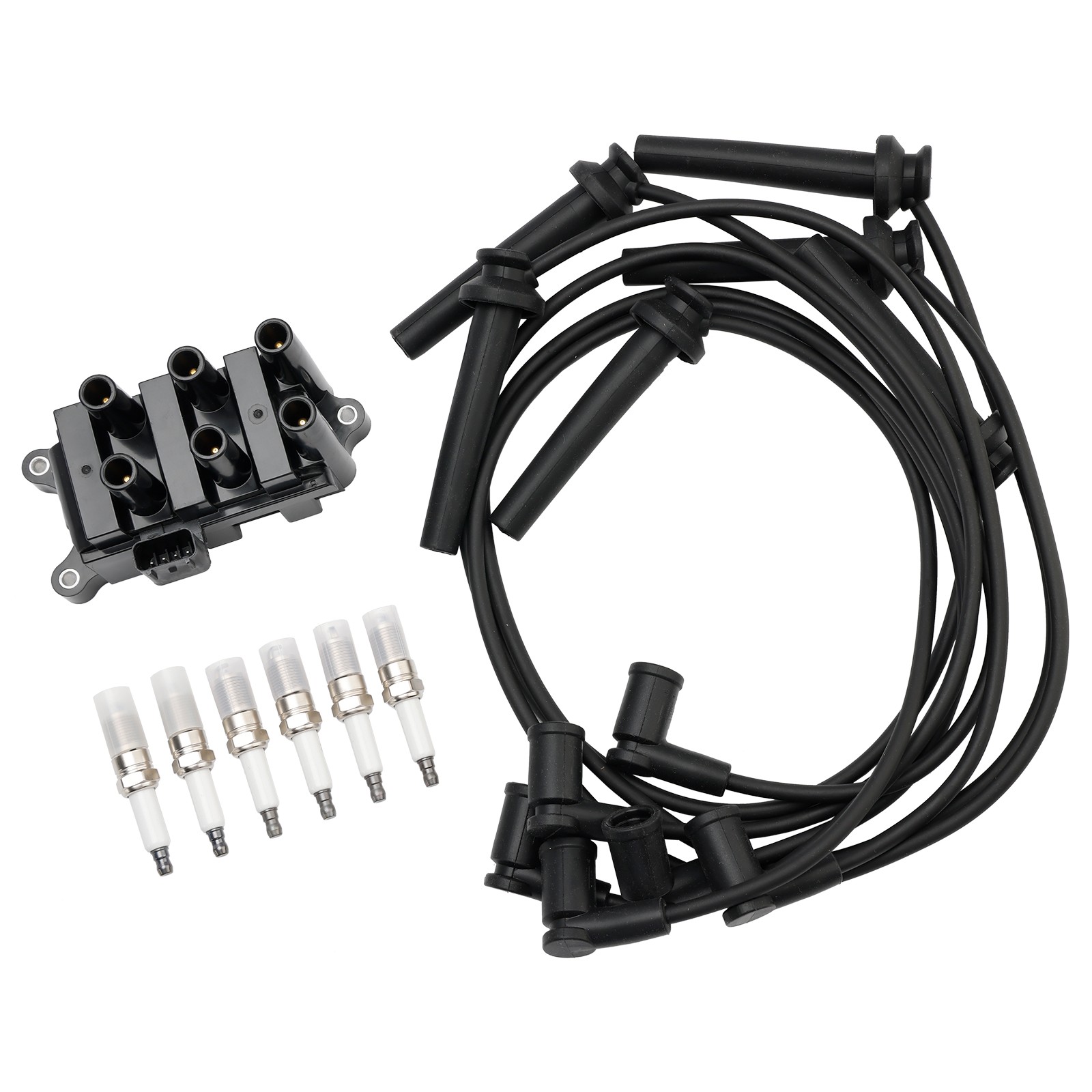 Ignition Coil+6 Spark plug+6 Wire FD498 For Ford F150 E150 Taurus Mazda Mercury thumbnail 5