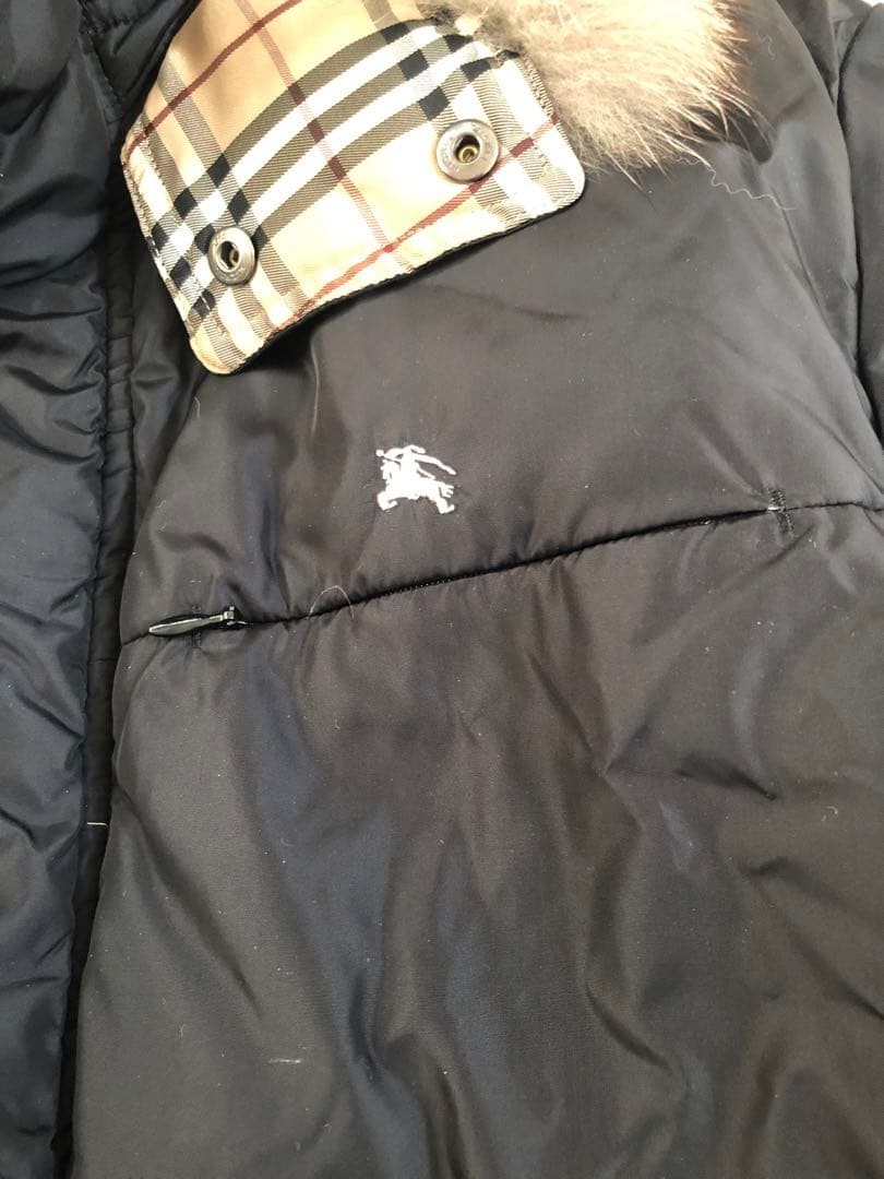 Burberry Black Label Down Coat M Used Black Quilted Puffer Collectible thumbnail 4