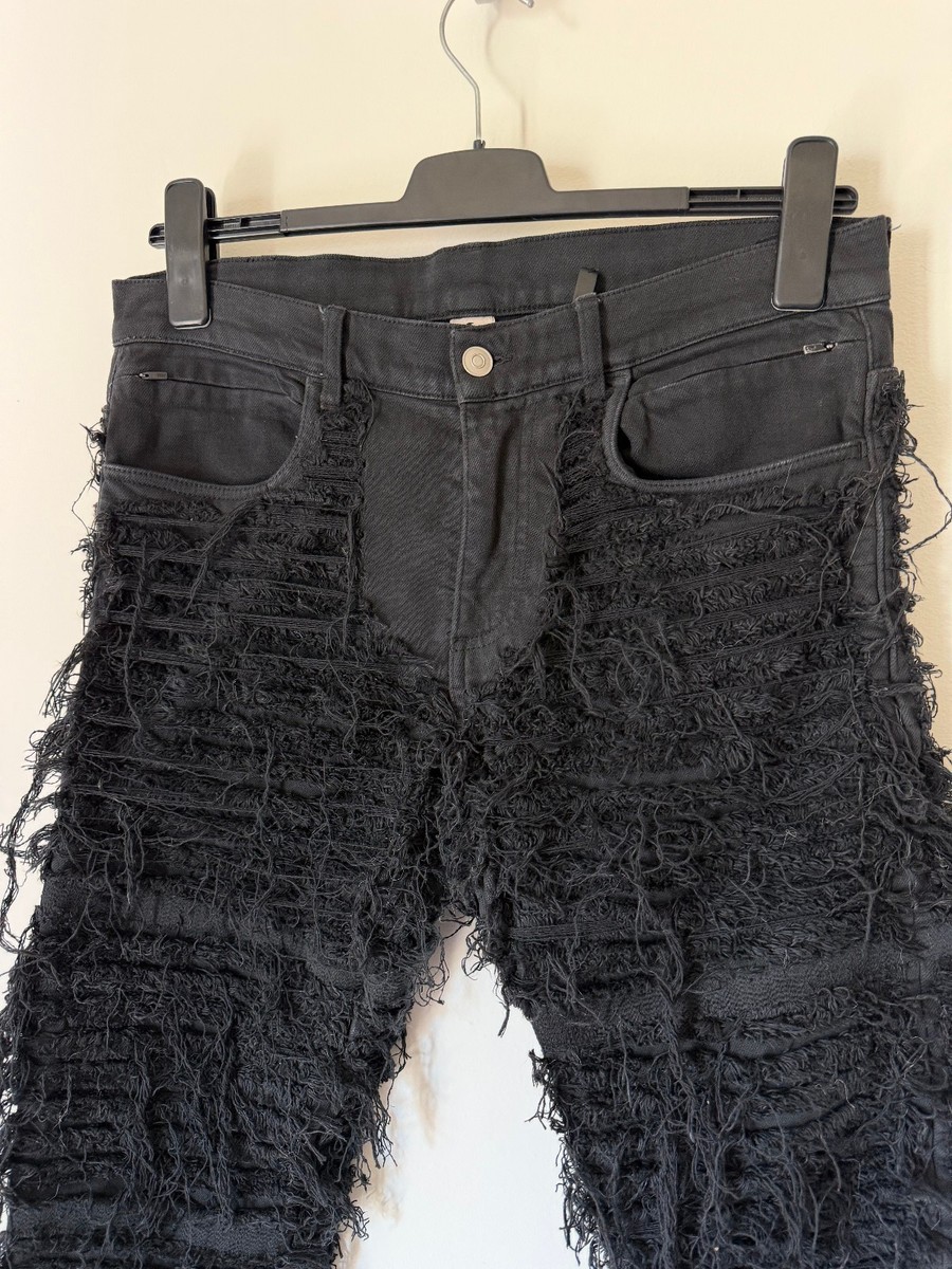 1017 Alyx 9SM Blackmeans Distressed Jeans - Size 32 - Black | eBay