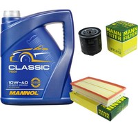 Mann Inspektionspaket 5L Mannol Classic 10W-40 FüR VW Golf IV 1.6 FSI