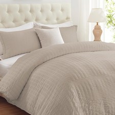 Linen Duvet Cover Full Size, 3 Pieces Bedding Duvet Covers, Soft Breathable