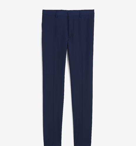 NEW EXPRESS EXTRA SLIM NAVY WOOL BLEND MODERN TECH SUIT PANTS SZ 29Wx34L