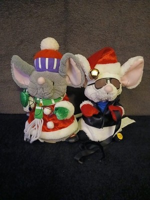 Gemmy Industries Christmas Animated Musical Plush Lot Of 2