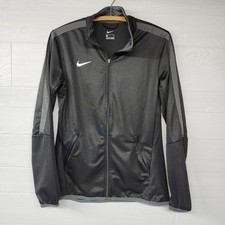 Nike Black Full Zip Track Jacket Womens Sz Small