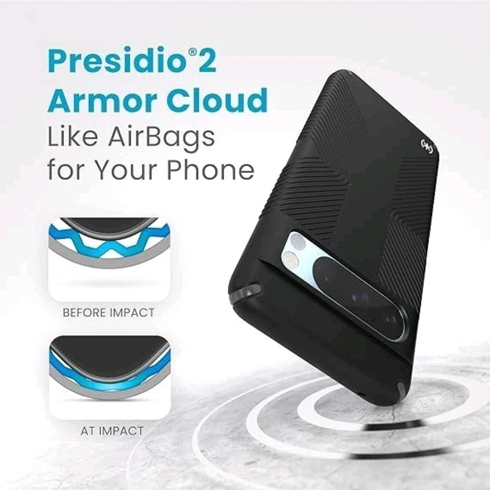 Speck Presidio2 Grip Google Pixel 8 Pro Phone Case- Black - Image 3 of 4