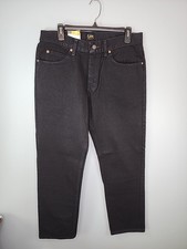 Lee Jeans Men's Size 33 x 32 Double Black Regular Fit Straight Leg New with Tags
