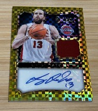 2014-15 Select Auto Jersey Gold Prizm #17 Luigi Datome Pistons 🇮🇹 No. 04/10.