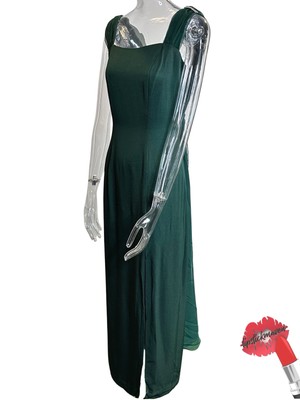 Vintage Dave & Johnny Dress Women 8 Green Gown Wedding Guest Greecian Princess