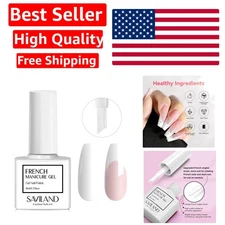 Elegant French Gel Nail Polish in White - 10ml Easy Application for Beginners