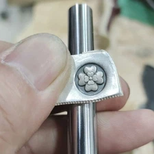 Flower Logo 3D Metal Stamp Steel Punch Tool Jewelry Leather Silver Gold Crafts