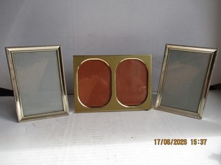 3 PICCOLE CORNICI PORTAFOTO COLORE ARGENTO ORO. 6 x 4 pollici 7 x 5 pollici.