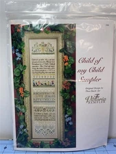 RARE! THE VICTORIA SAMPLER  - CHILD OF MY CHILD SAMPLER - Chart, Thread, Beads