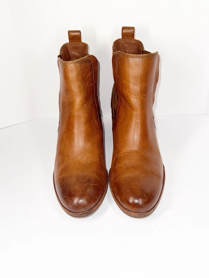 Botín de cuero marrón Kork Ease Albin tacón grueso Chelsea 8,5 Foto 4 de 4