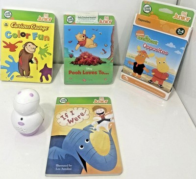 LeapFrog Tag Junior Book Pal Reader Lot 4 Books Winnie Pooh Backyardigans Learn