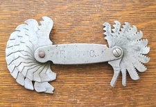 Vintage L. S. Starrett No. 155 Screw Pitch Gage Machinist Tool USA