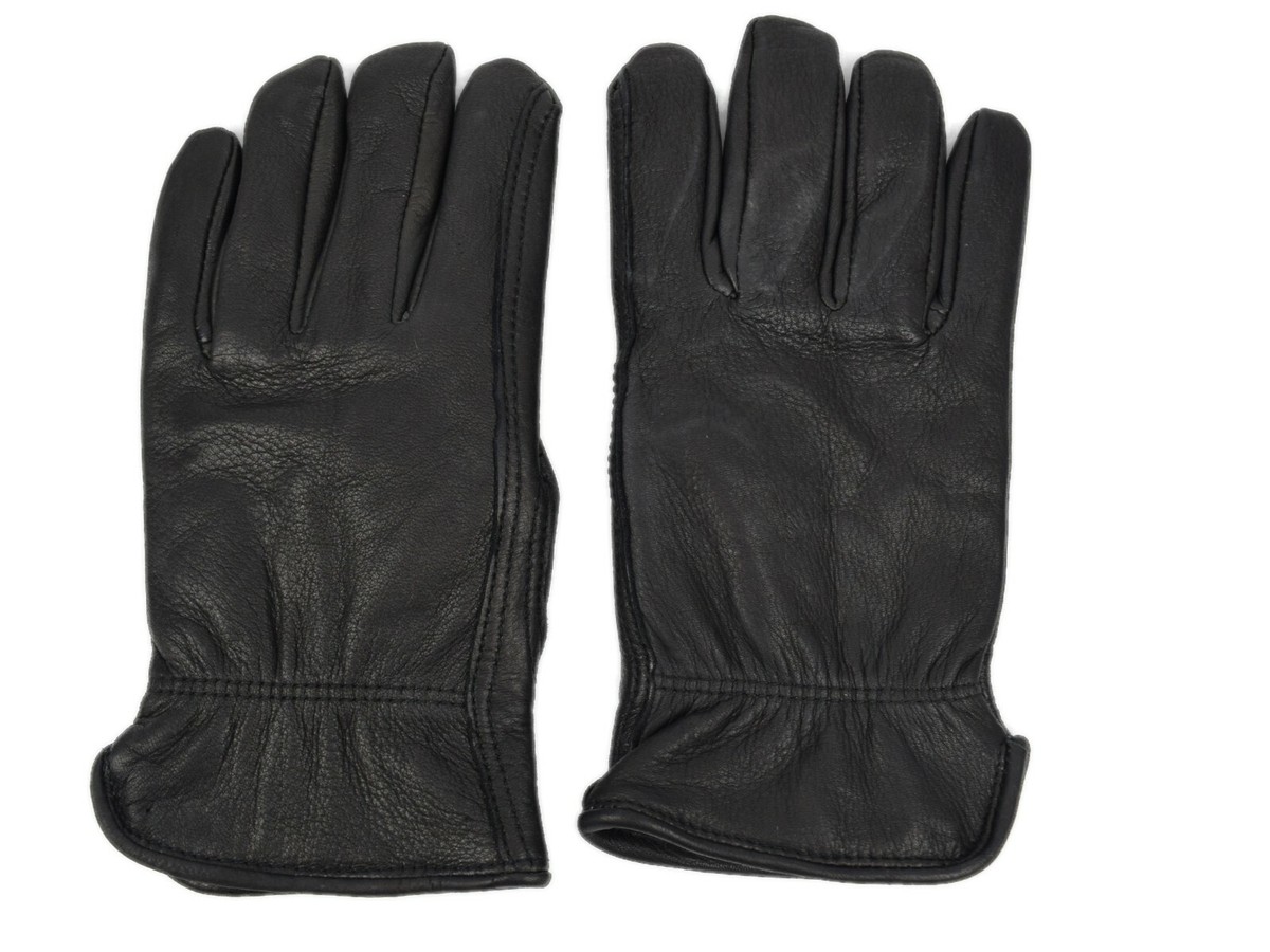Black Men's Deerskin Gloves (337-M102B-xxx) C4G | eBay
