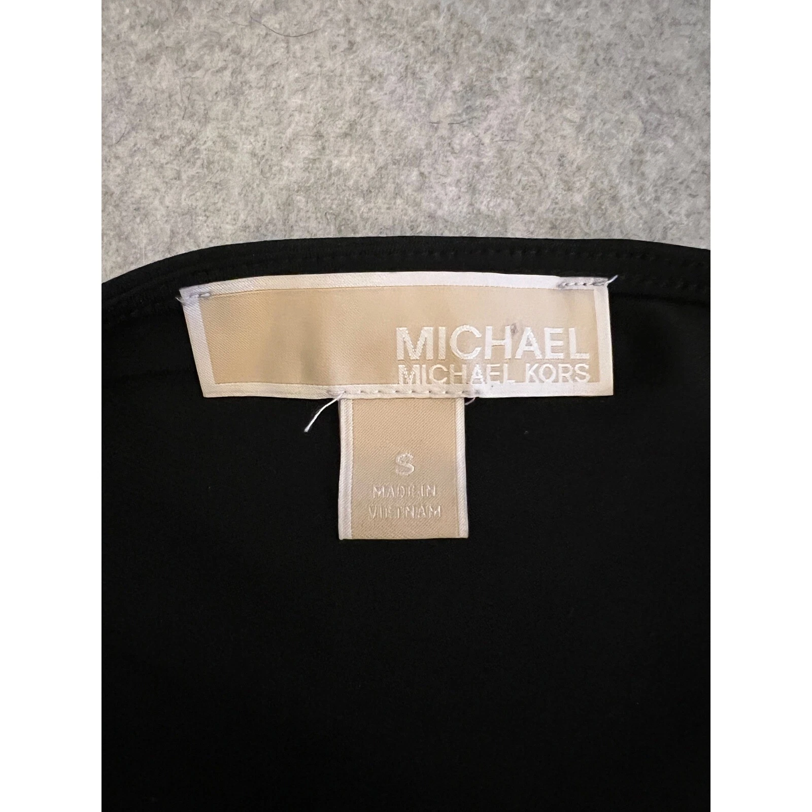 Michael Kors Mini Abito Donna S Senza Maniche Finto Twist Cintura Dettaglio Nero