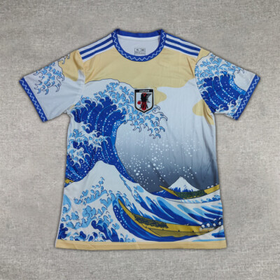 Japan-Fuß*ball/ Sport Shirt 2024 Sonderausgabe (Die große Welle vor Kanagawa)