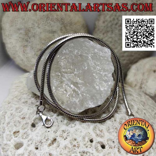Collier Serpent Argent Indien 200g - 51 Cm Bain Argent Sur Laiton
