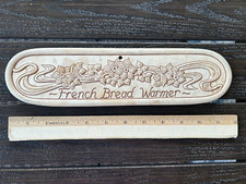 Vintage French Bread Warmer Ceramic Floral Signed Lyn Ulick 1991 Made in USA