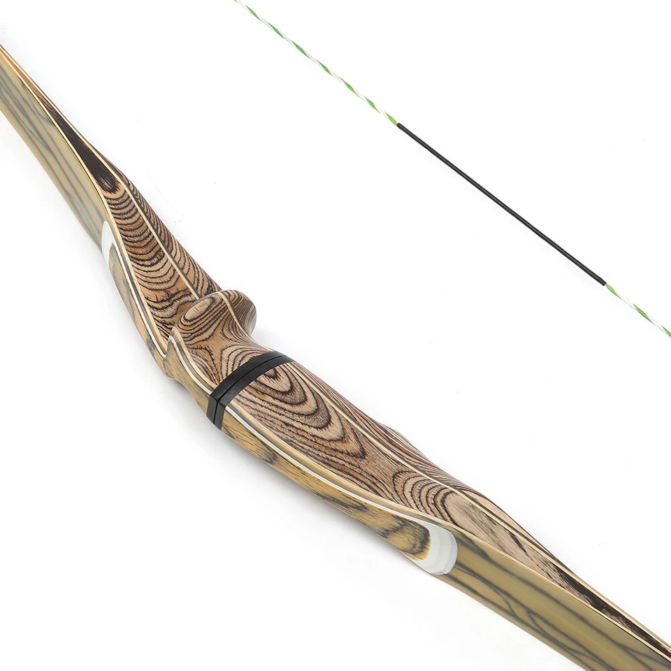 60" 62" 64" Takedown Longbow 20-50lbs Wood Riser Archery Traditional Bow Hunting - Image 2 of 4