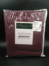  CROSCILL BERKSHIRE BLOUSON VALANCE WINE  88" X 15" NWT