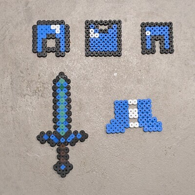 5er Set Mine Craft Perler Perlen Spielzeug Handarbeit Neu