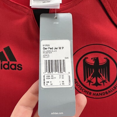 BNWT Germany Away Handball Shirt 2008/09 Womens Size 6 Adidas B673