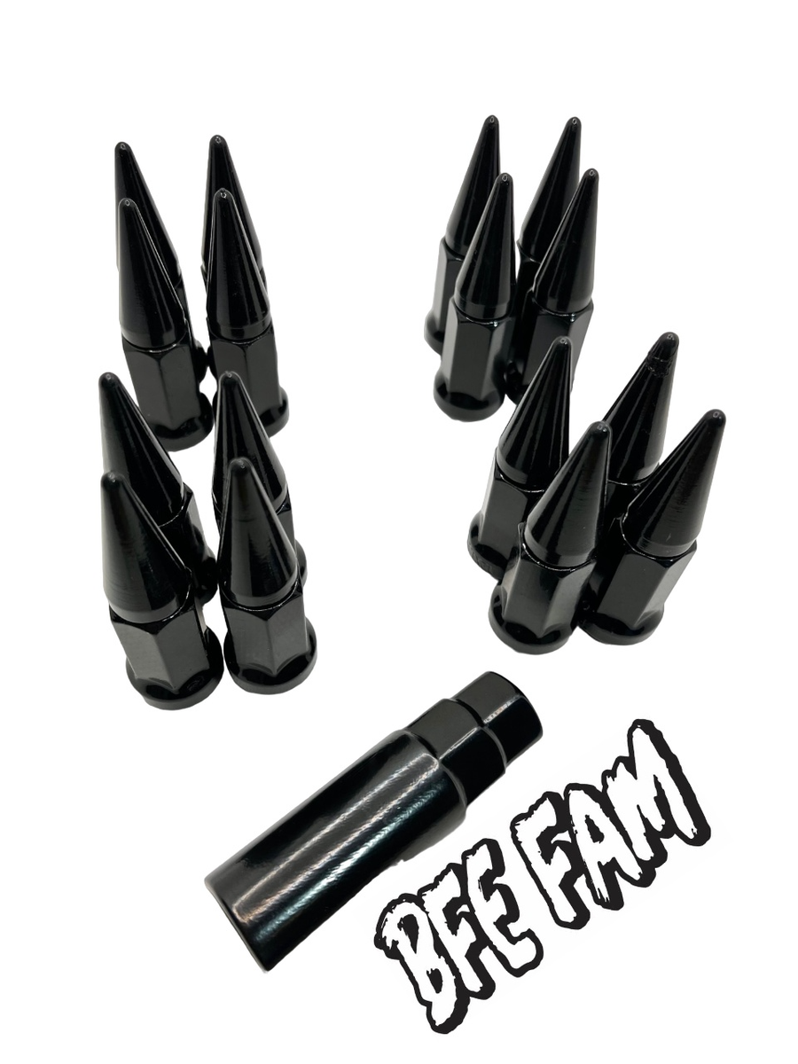 BFE Spiked Lug Nuts 16pc 12mmx1.5 Acorn Cone Black ARCTIC CAT