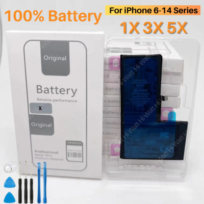 Replacement Internal Battery For iPhone 7 8 11 12 13 14 Pro X XS XR SE Tools Lot