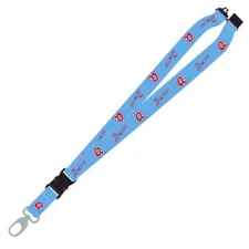 MLB Atlanta Braves Retro Lanyard Light Blue, Detachable Clip, Swivel Clasp Hook