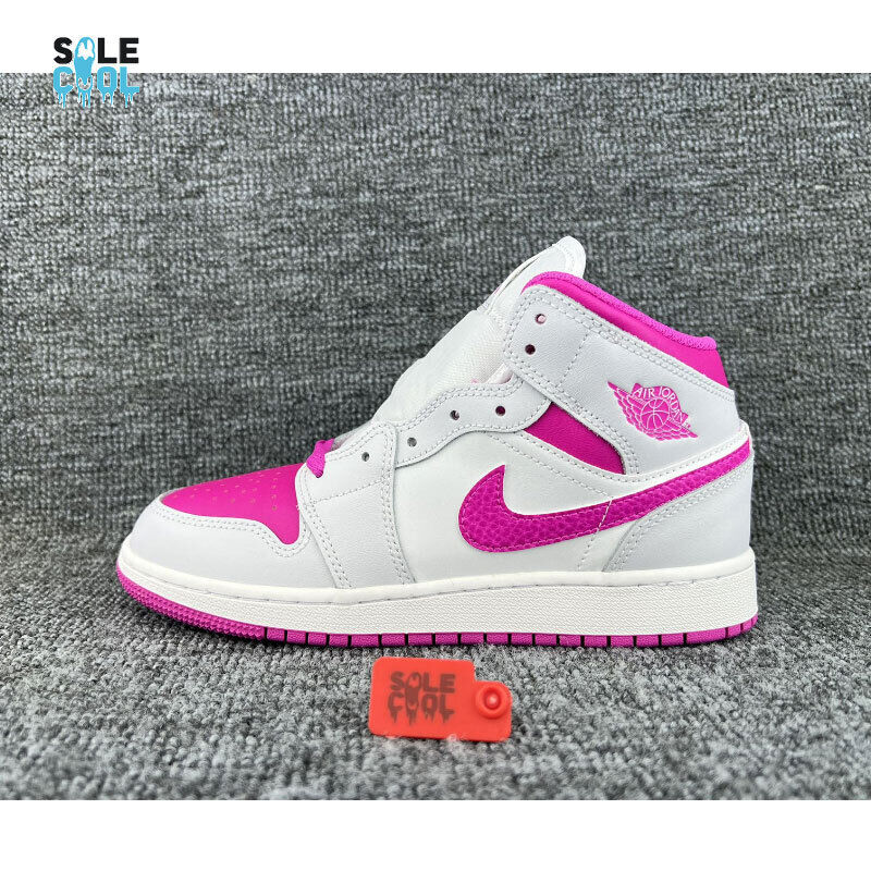 Nike Air Jordan 1 AJ1 Mid GS Fire Pink White Shoes FD8780 Nike Air Jordan 1 AJ1 Mid GS Fire Pink White Shoes FD8780