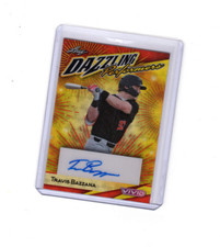 2023 Leaf Vivid Dazzling Red Flood Gold Super Prismatic Travis Bazzana Auto 1/1