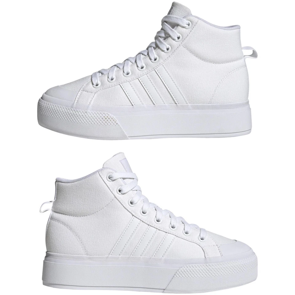 NUEVO EN CAJA ADIDAS EI2316 MUJER BRAVADA 2.0 PLATAFORMA MEDIA SKATE ZAPATOS BLANCOS ZAPATILLAS Foto 2 de 4