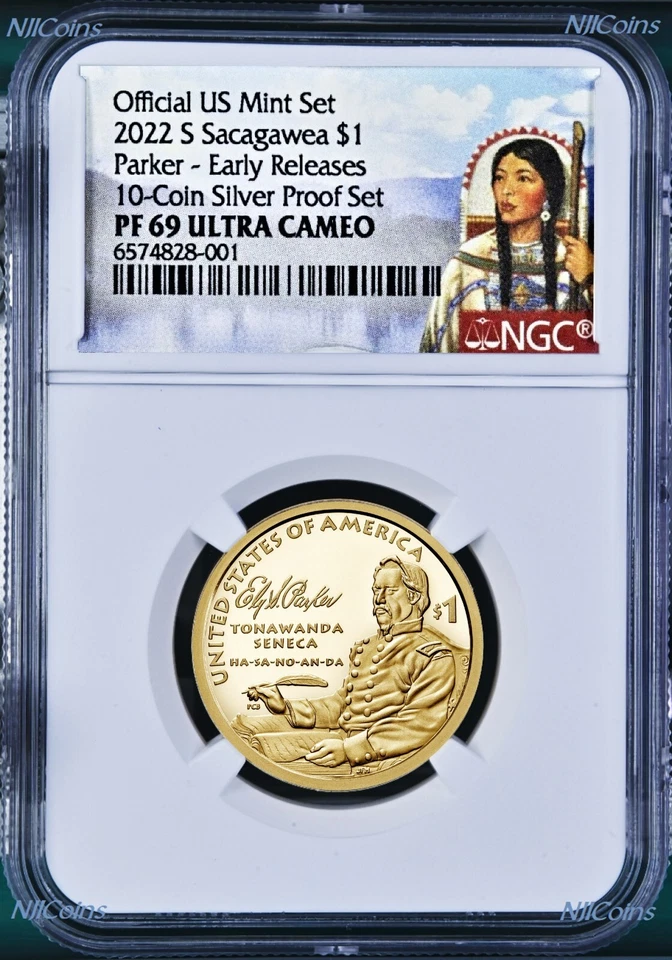 2022 US Mint 5 Coin Silver Proof SET Dime Cent Nickel $1 50c NGC PF69 ER - Image 3 of 4