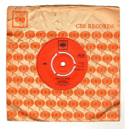 MARTY ROBBINS - RUBY ANN / WON'T YOU FORGIVE. UK ORIG 1962 7" & CO/SLEEVE. VG+ - Picture 2 of 4