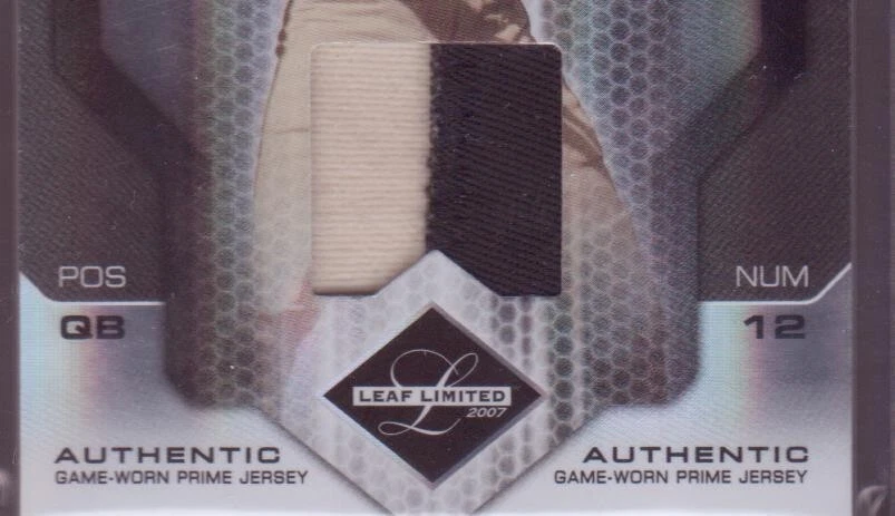 2007 Leaf Limited KEN STABLER OAKLAND RAIDERS PRIME JERSEY GAME USED  01/25 #1 - Image 2 of 4