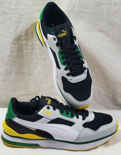 Puma R78 Future Black/White/Glacier Grey/Green \u0026 Yellow- Men's Size 9 | eBay