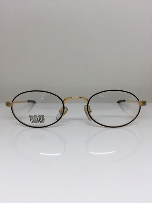New Vintage GIANFRANCO FERRE GFF 355 Eyeglasses M. 355 C. 8ST Black & Gold Italy
